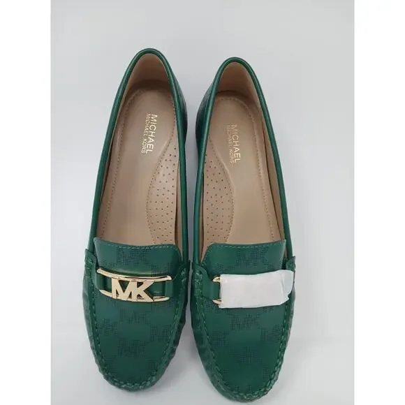 Michael Kors Camila Logo Moccasin Jewel Green Women SZ 7M 49S2CAFR1L New In Box - Picture 10 of 16